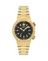 Versace Greca Logo Diver Watch, 43mm In Gold