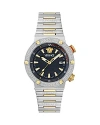 Versace Men's Greca Logo Diver Stainless Steel Bracelet Watch/43mm In Two Tone