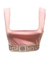 Versace Top With Jacquard Logo In White