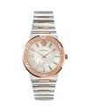 Versace Greca Logo Bracelet Watch In Silver