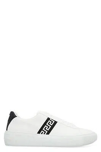 Pre-owned Versace Greca Low-top Sneakers In White