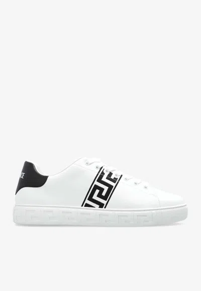 Versace Greca Low-top Sneakers In White
