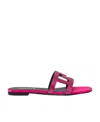 Versace Greca Maze Flat Sandals With Crystals In Pink