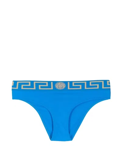Versace Greca Medusa Bikinihöschen In Blue