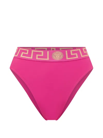 Versace Greca Medusa Bikini Bottoms In Pink