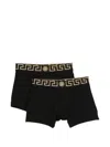 Versace Cotton Boxer Brief Two Pack In Black