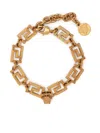 Versace Monogram Chain-link Bracelet In Gold