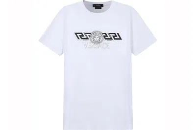 Pre-owned Versace Greca Medusa T-shirt White