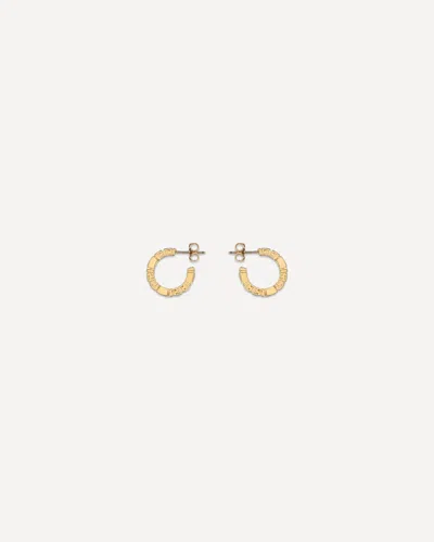 Versace Greca Motif Earrings In Gold