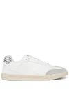 Versace Low-top Multicolour Sneakers With Silk And Nylon Accents In White