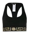 Versace Jersey Top With Topeka Bi-stretch Organic Cotton In Black