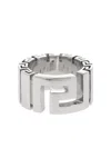 Versace Greca-motif Ring In Silver
