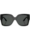 Versace Eyewear Butterfly Frame Sunglasses In Black