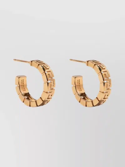 Versace Greca Pattern Hoop Earrings