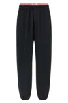 Versace 'greca' Pattern Joggers In Black