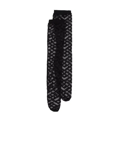 Versace Greca-pattern Semi-sheer Socks