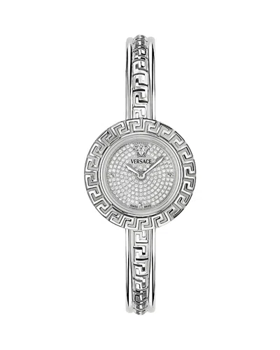 Versace Greca Pendant Bracelet Watch, 28mm In Silver