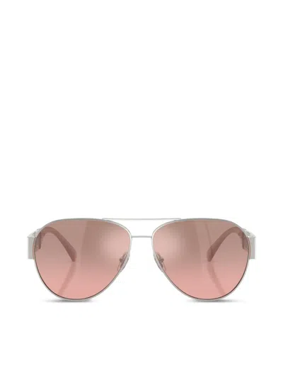 Versace Greca Pilot-frame Sunglasses In Pink