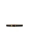 Versace Greca Goddess Leather Belt 3 Cm In Black