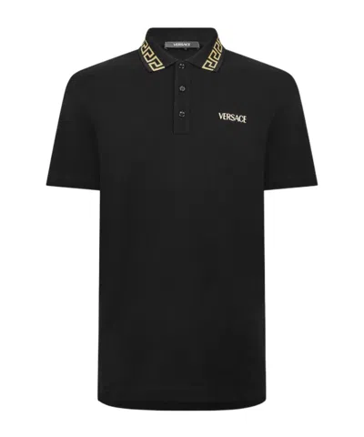 Versace Greca Polo Sn00 In Black
