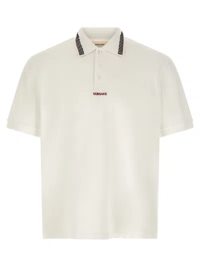 Versace Greca Polo White