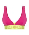 Versace Greca-print Bra In Pink