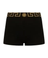 Versace Medusa Central Trunks Border Greca In Black