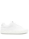 Versace Greca Print Leather Sneakers In Multi