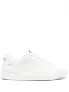 Versace Greca Print Leather Sneakers In White
