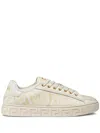 Versace Greca Printed Sneakers In Neutral