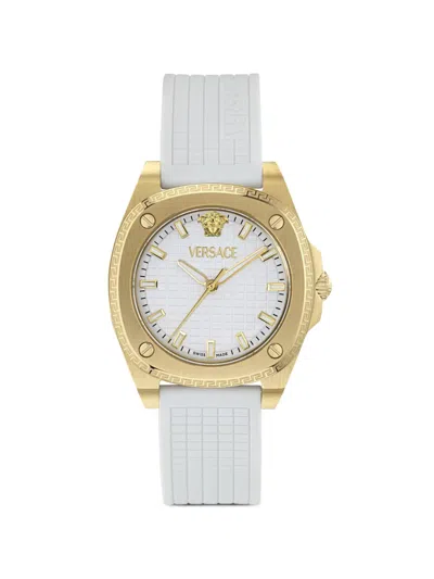 Versace Greca Pulse 38mm Watch In Metallic
