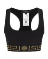 Versace Jersey Top With Topeka Bi-stretch Organic Cotton In Black
