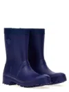 Versace Medusa Head Greca-detail Boots In Blue