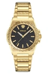 Versace Greca Reaction Watch, 38mm In Yellow Gold