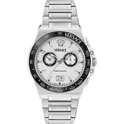 Versace Greca Reaction 43mm Watch In Gray