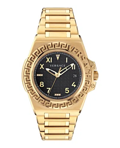 Versace Greca Reaction Diamond Watch In Multi