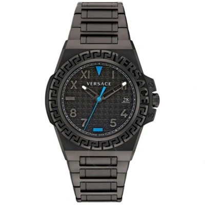 Versace Greca Reaction Quartz Black Dial Men's Watch Ve3i00622