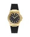 Versace Greca Reaction Watch, 38mm In Black/black