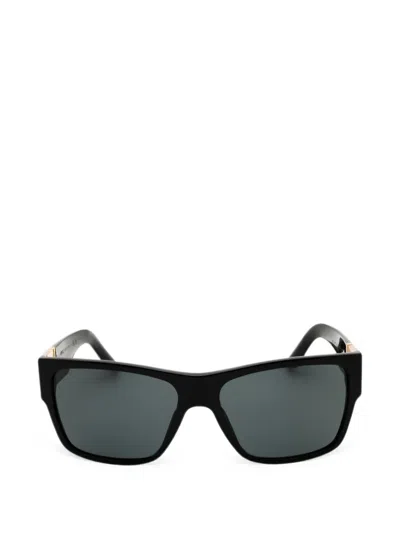 Versace Greca Rectangular-frame Sunglasses In Multi