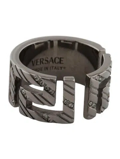 Pre-owned Versace Greca Ring In Multi