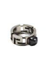 Versace Greca Ring In Silver