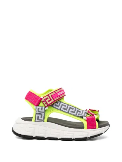 Versace Greca Sandals In Multi