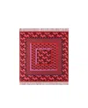 Versace Greca Signature Wool Cashmere Quilt In Red