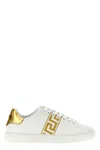 Versace White Leather Greca Sneakers