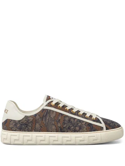 Versace Barocco Greca Sneakers In Multi