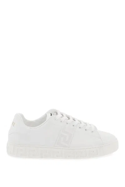 Versace White Leather Sneakers