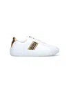 Versace Greca-print Flatform Sneakers In White