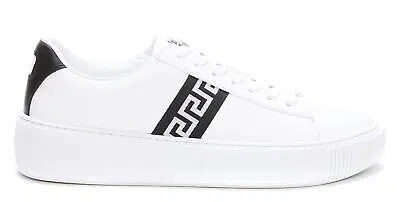 Pre-owned Versace Greca Sneakers In White