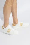 Versace White Leather Greca Sneakers In White
