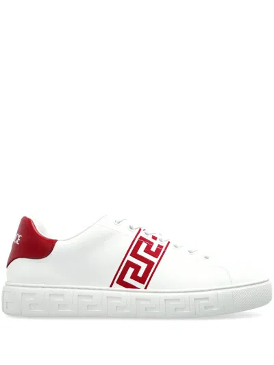 Versace Greca Low-top Sneakers In White